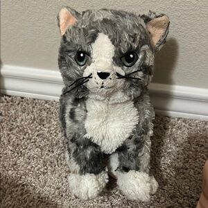 IKEA Gray and White Stuffed Cat